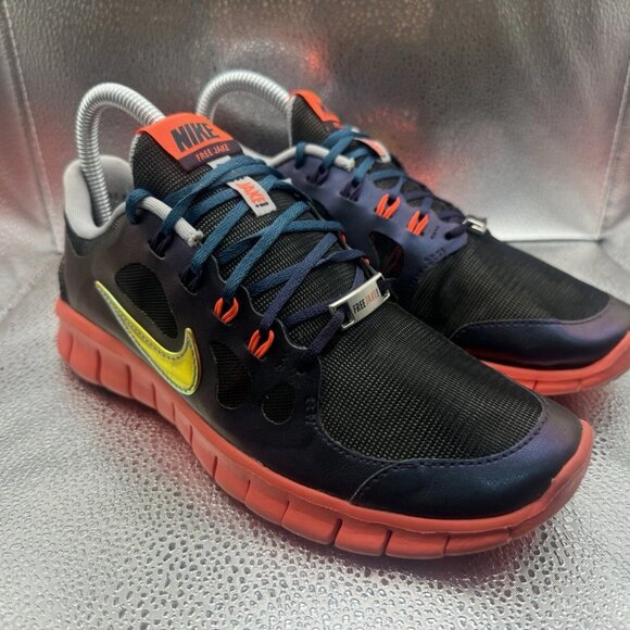 NIKE FREE 5.0 DB (GS) JAKE WOLF GREY-CRIMSON SZ 5.5Y-WOMENS SZ 7 - Picture 1 of 11